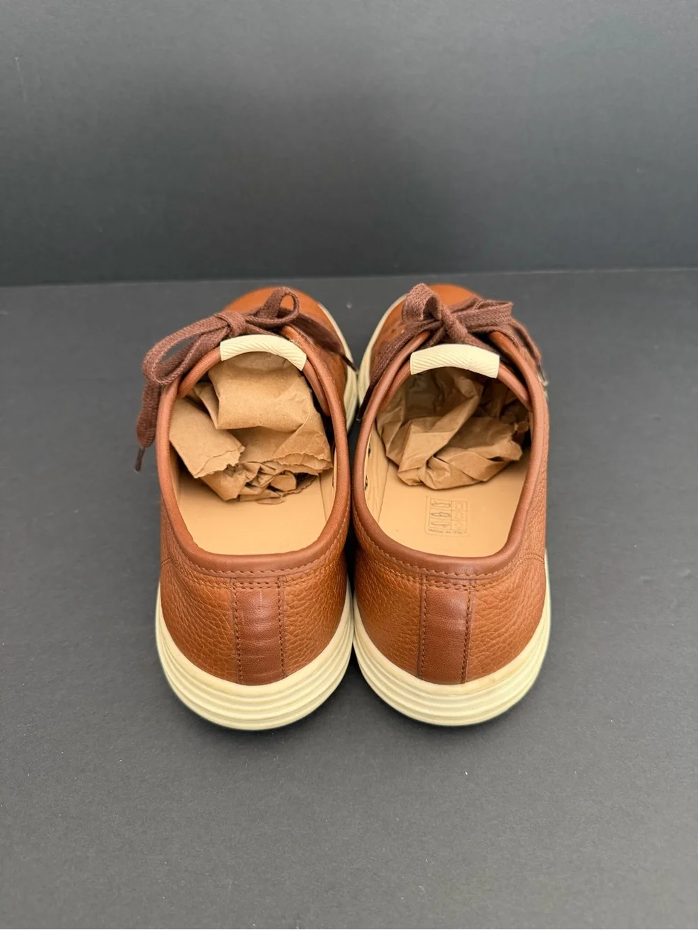 Gucci Brown Leather Miro Soft Low Top Sneakers Size 39